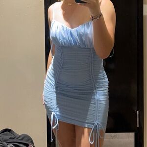 Blue mini dress